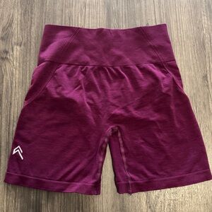 Effortless Seamless Shorts with White Logo